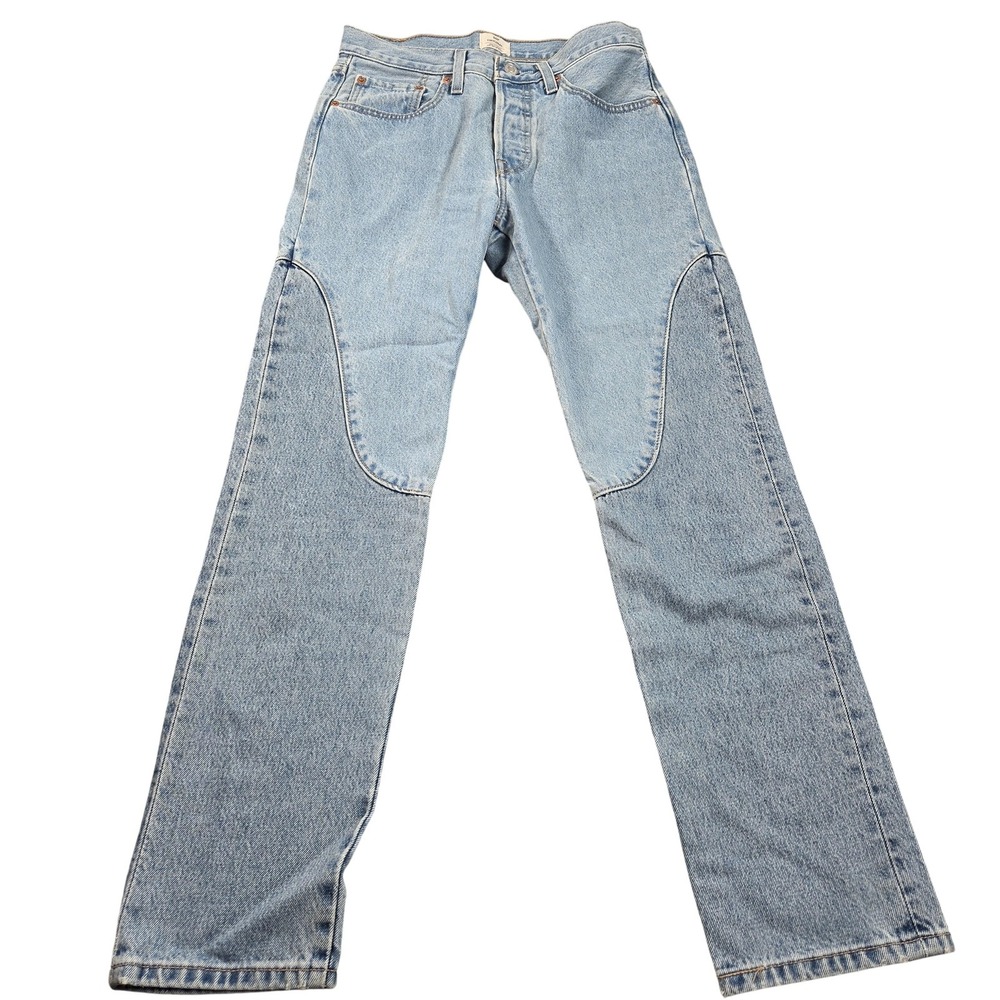 Levi's 501 Original Jeans Womens 27 Blue Light Wash Mid Rise Straight Denim